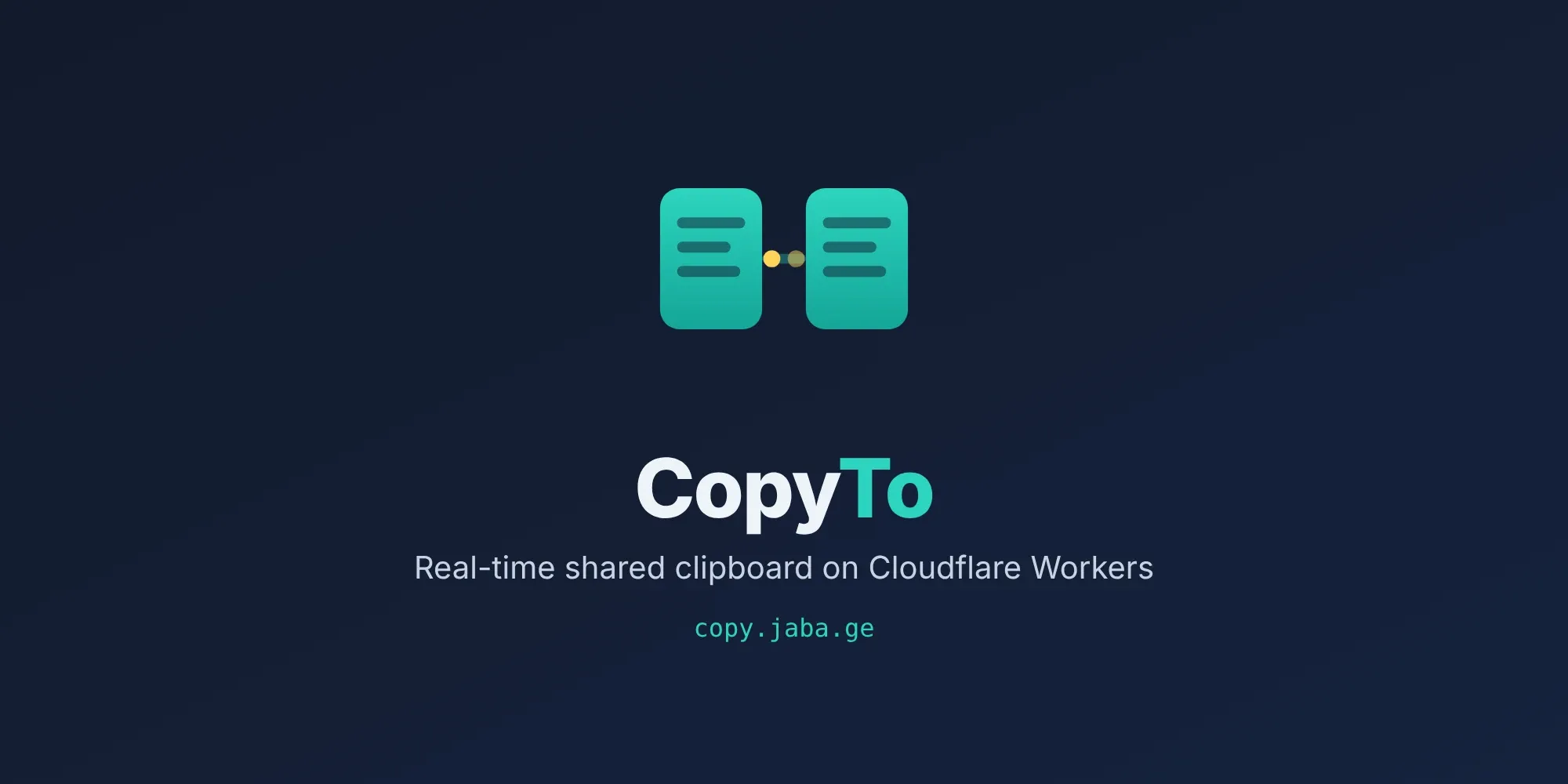 CopyTo: two screens with text syncing between them